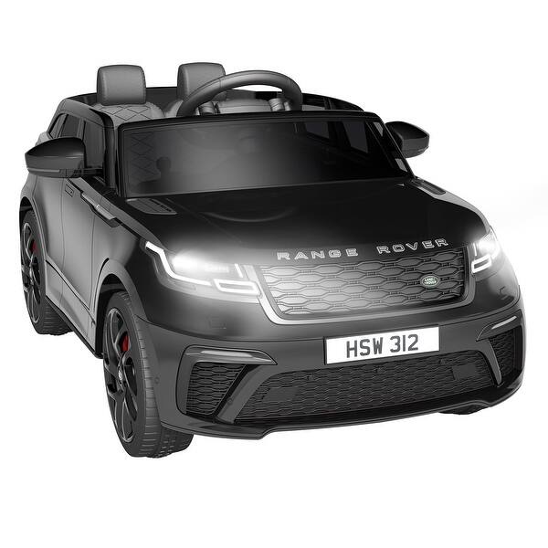 slide 2 of 9, 12V Licensed Land Rover Ride Electric Car for Kids with Parent Remote Control Black - Assembly Required - 5-7 Years