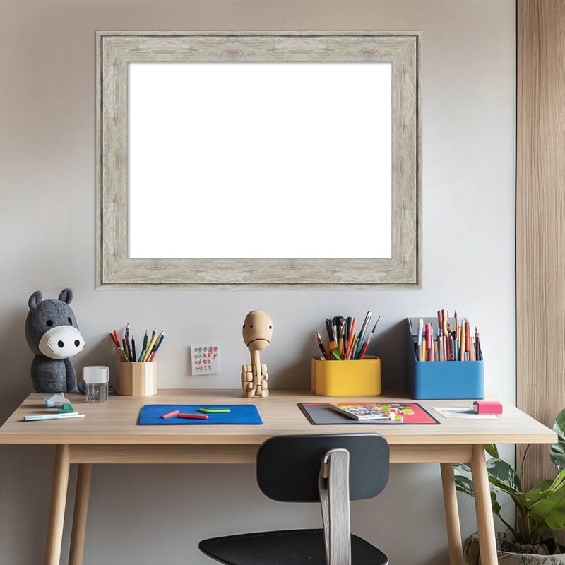 Amanti Art Crackled Metallic Framed Dry Erase Magnetic Board