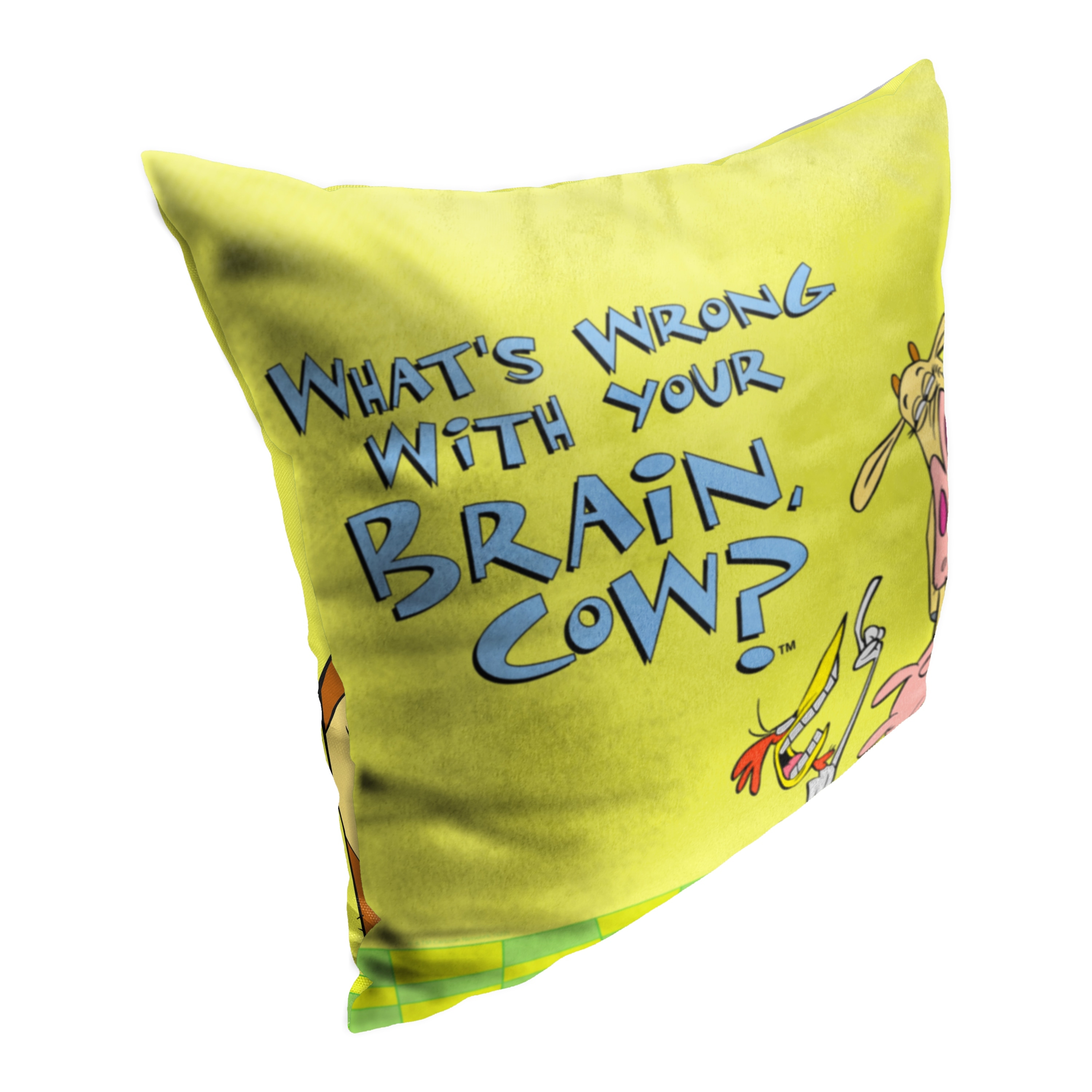 Cartoon Network Cow and Chicken Whats Wrong With Your Brain Pillow