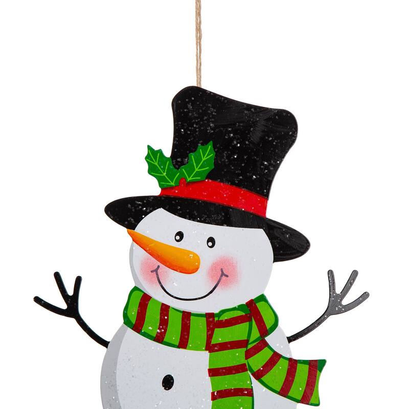Glitzhome Set of 3 Metal Santa/Snowman/Tree Yard Stake or Wall Decor