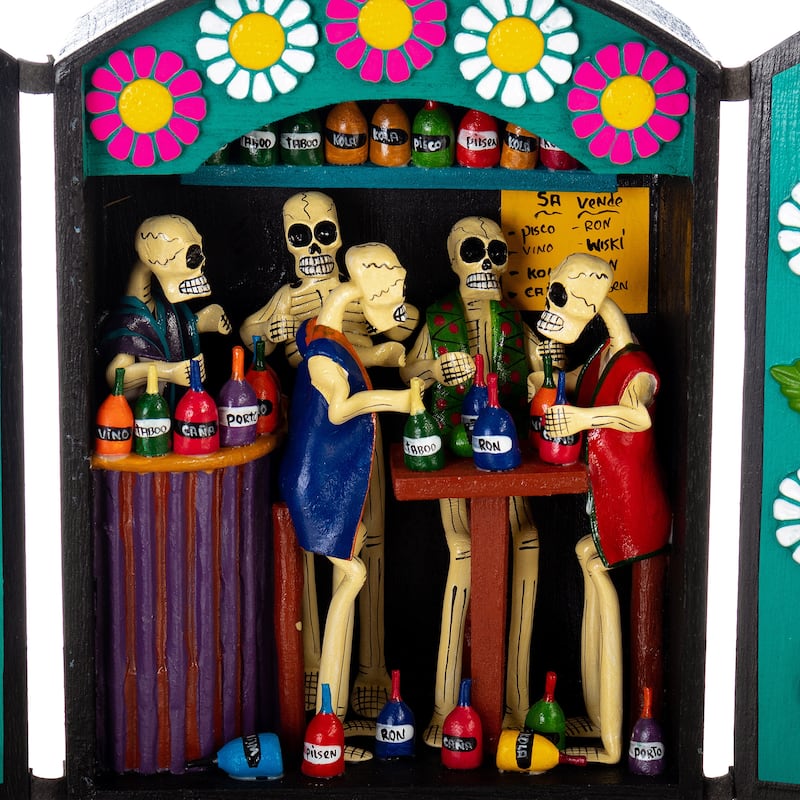 Novica Handmade Afterlife Canteen Ceramic Retablo