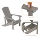 preview thumbnail 85 of 102, BONOSUKI Patio Adirondack Chair w/Cupholder,Weather Resistant-Set of 4