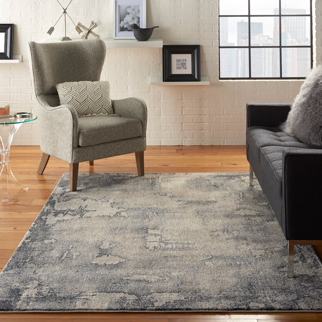 Moroccan Celebration Distressed Abstract Area Rug