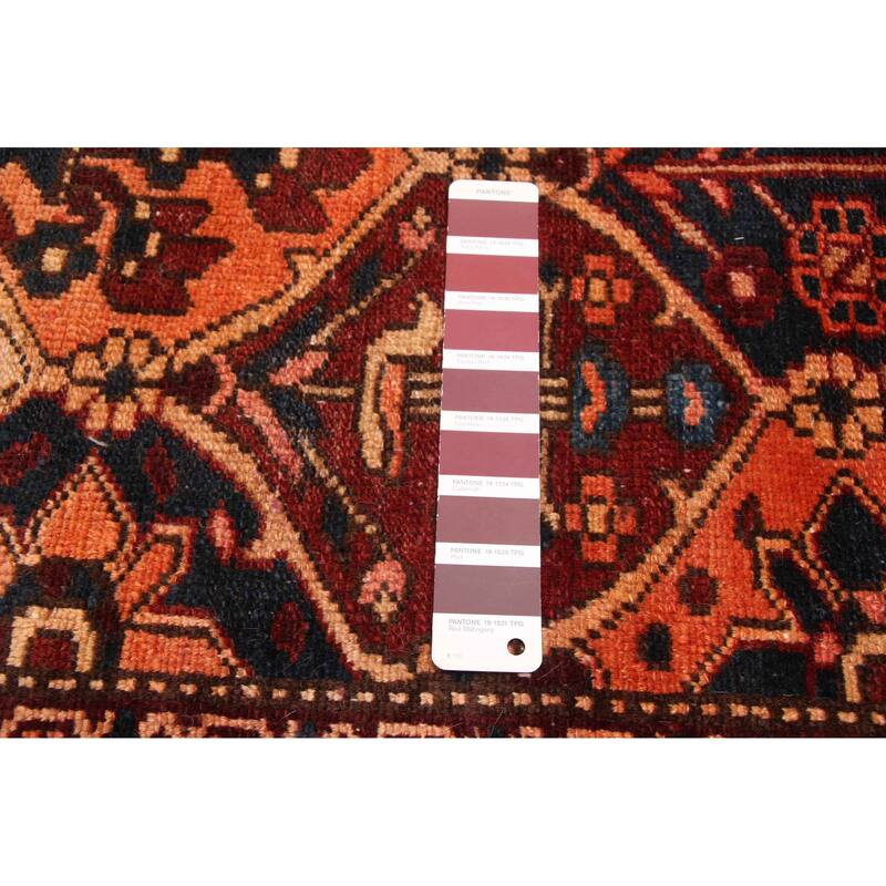 ECARPETGALLERY Hand-knotted Kayseri Vintage Dark Red Wool Rug - 4'9 x 9'6