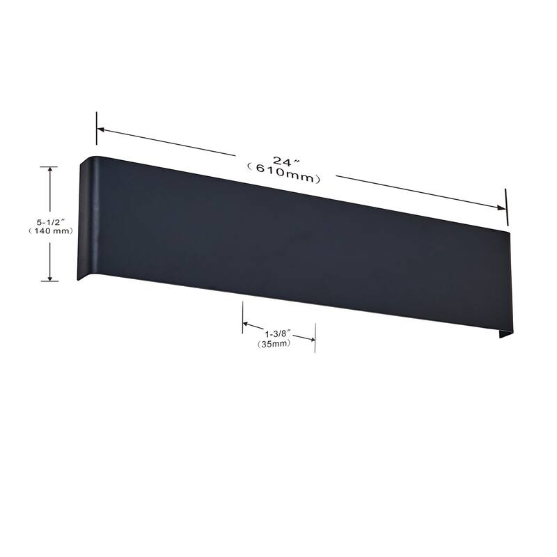 Long Streak Led Wall Sconce 24 Inch Black