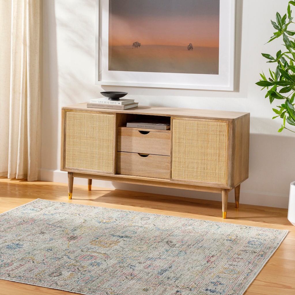 Livabliss Calhoun Updated Traditional Damask Washable Area Rug