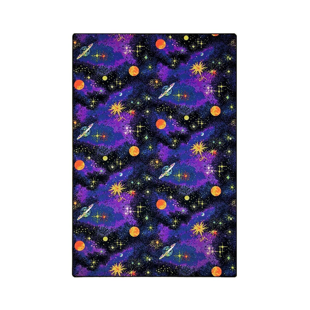 6'x9' area rug in Fluorescent - durable soft decorative rug for home, living room & bedroom - 6' x 7'