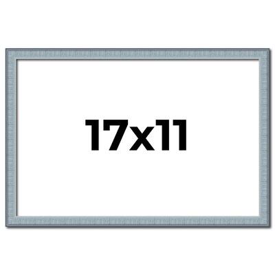 17x11 Frame Rustic Sky Blue Solid Wood Picture Frame | 0.75 Inch