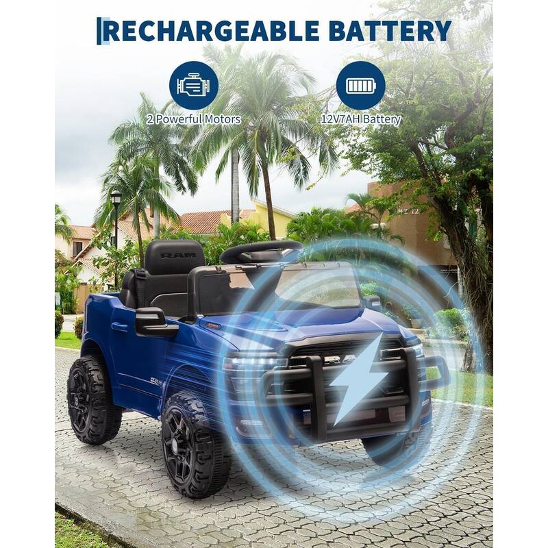 12V Licensed RAM Ride On Pickup Truck Car Toys for Kids Best Gift