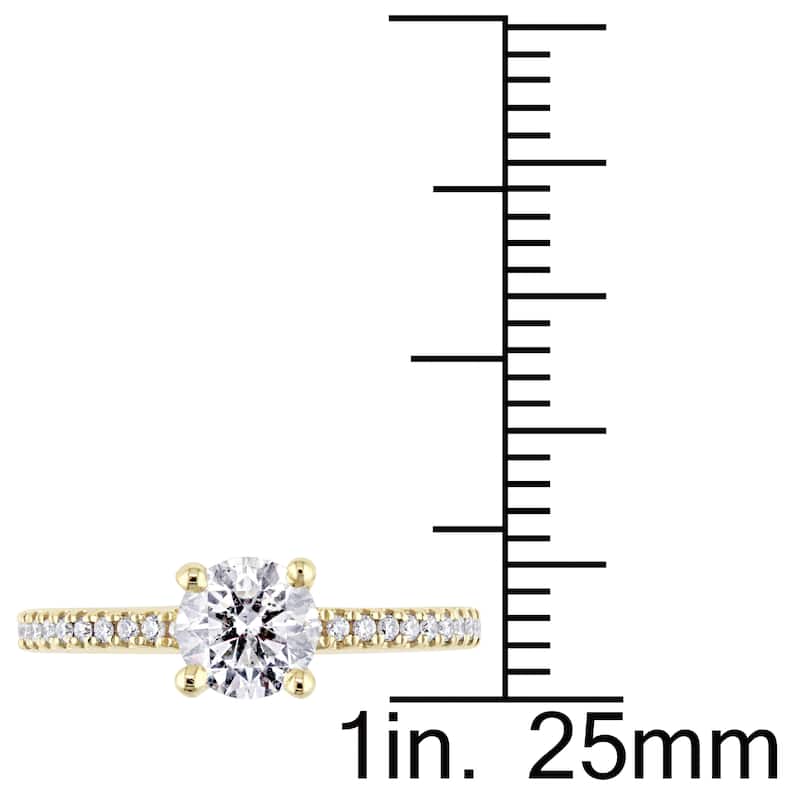 Miadora 1 1/7ct TDW Diamond Engagement Ring in 14k Yellow Gold