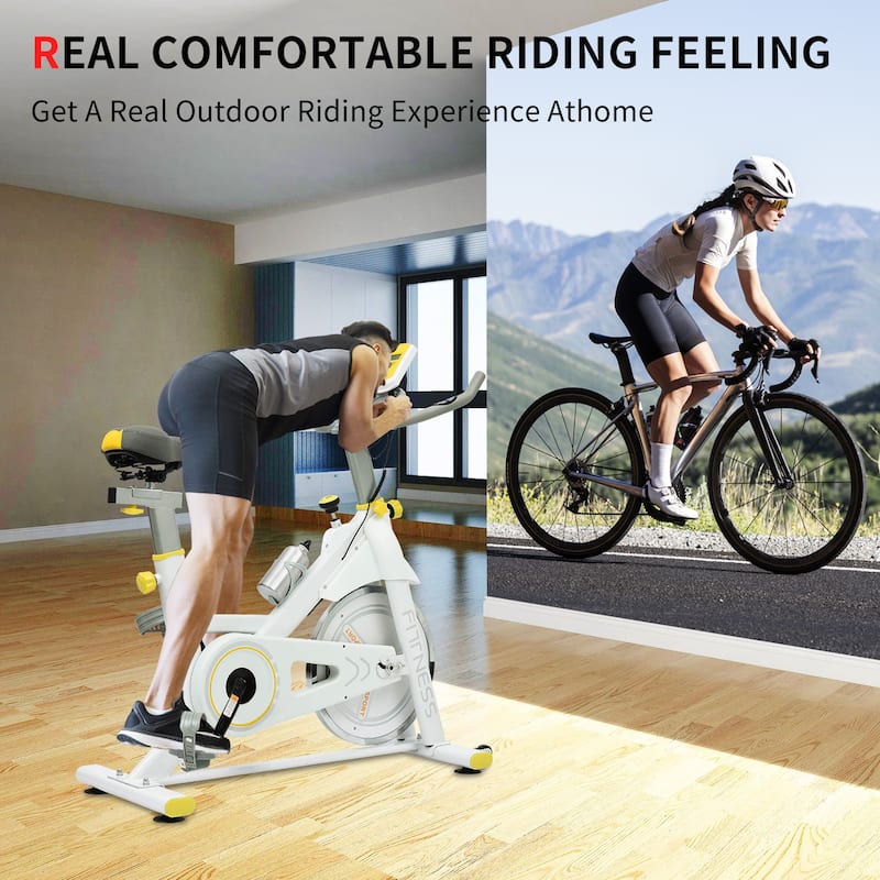 Indoor Exercise Bike Cycling Bike with Comfortable Seat Cushion