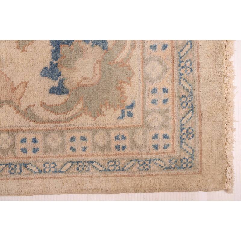 ECARPETGALLERY Hand-knotted Peshawar Oushak Ivory Wool Rug - 7'10 x 10'1