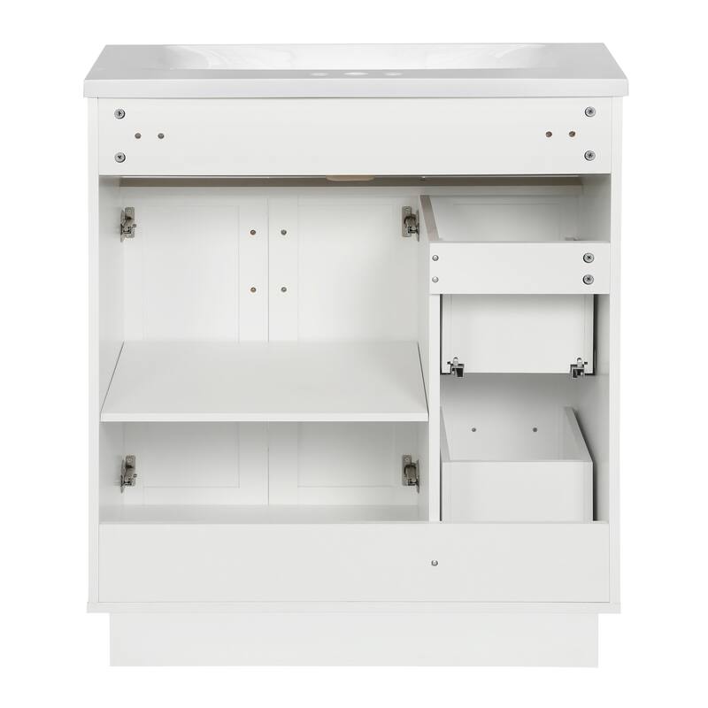 30" Bathroom Vanity Set / 60" Double Bathroom Vanities with SMC Resin Sinks