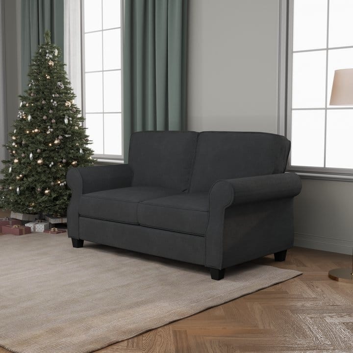 Upholstered Sofa with Solid Wood Frame - 30.30 x 56.30 x 33.10