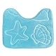 preview thumbnail 5 of 3, 3 Piece Light Blue Ultra Soft Thick Memory Foam Non-Slip Absorbent Bathroom Bath Mat Set