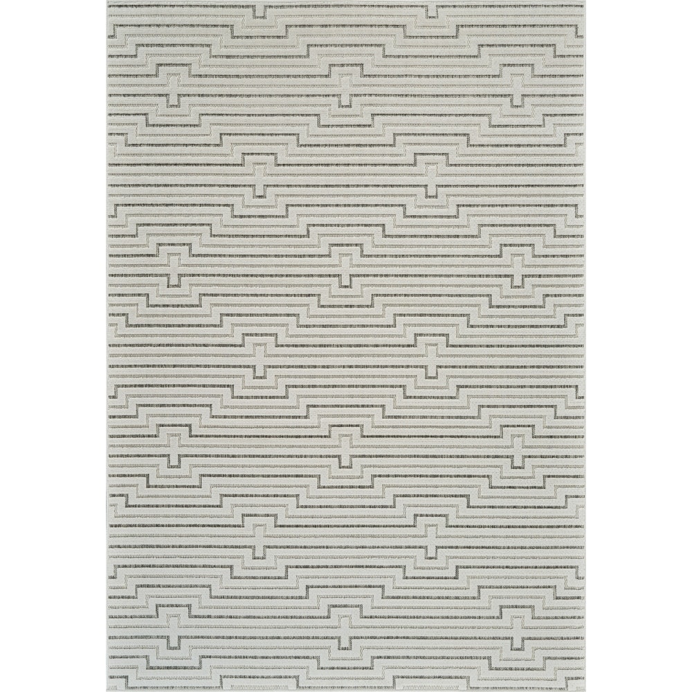 Elto Modern Geometric Weather Resistant Trendy Modern Outdoor Rug