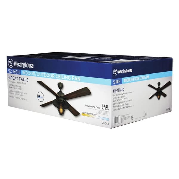 Westinghouse 7204300 52/" Great Falls Abs Resin Four-Blade Indoor//Outdoor Ceiling