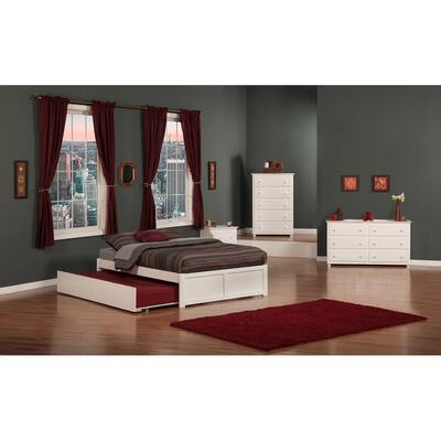 Concord Bed with Footboard and Twin Extra Long Trundle
