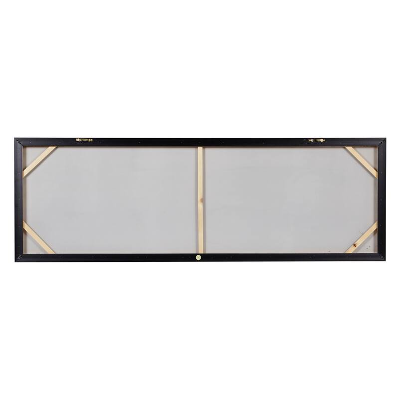 Canvas Geode Foiled and Brushstrokes Framed Wall Art with Gold Frame - Gold - Roche River Decor
