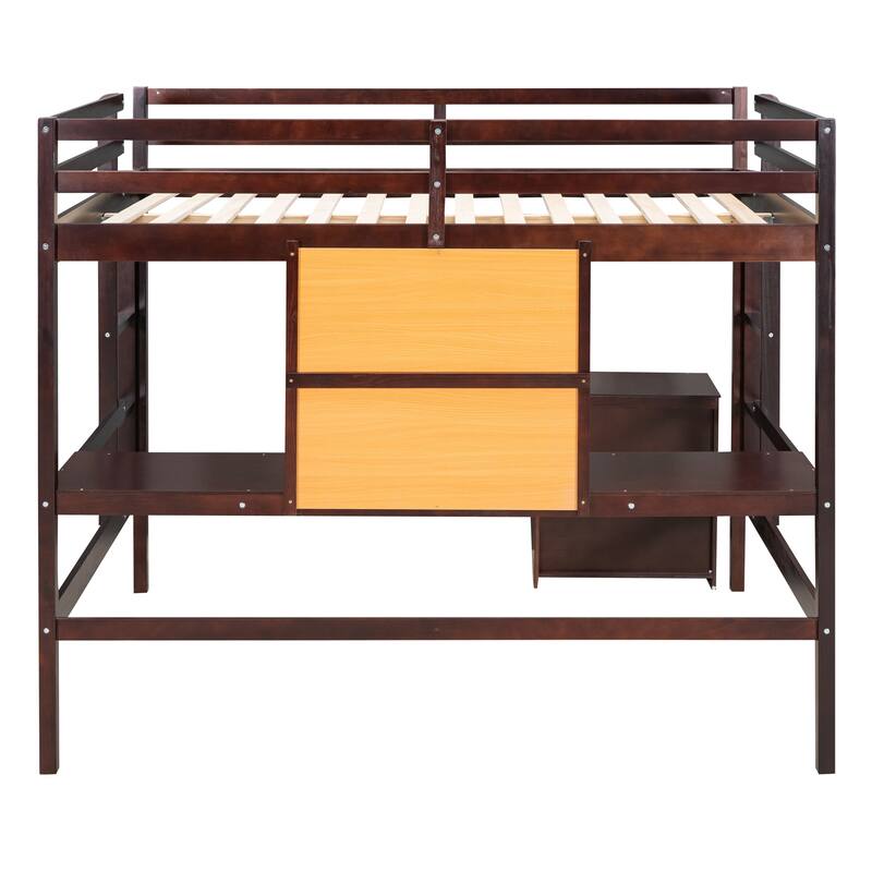 Space-Saving Twin Loft Bed with Desk, Writing Board, and Storage