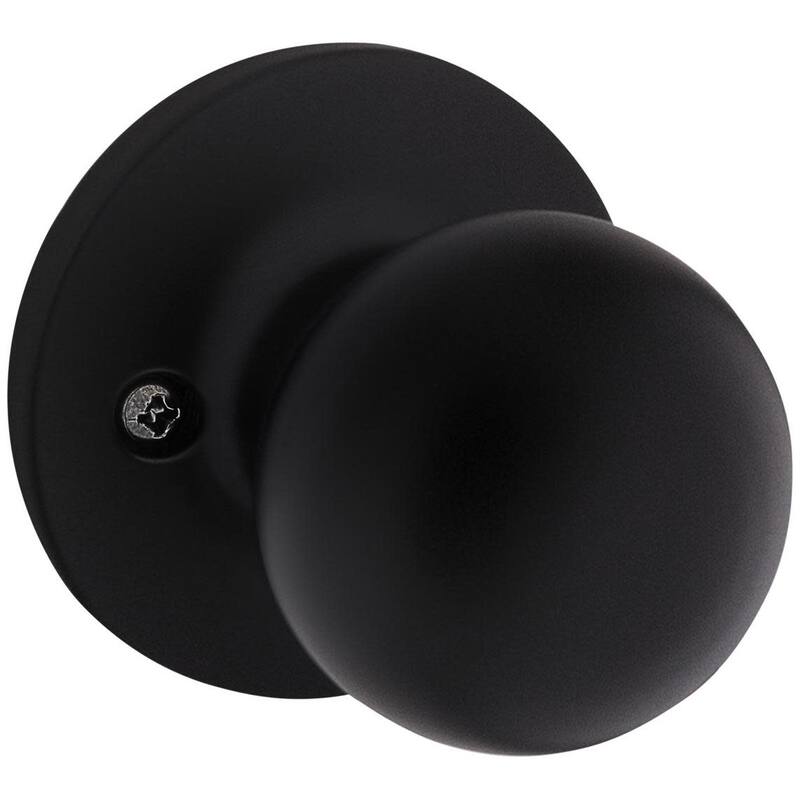 Kwikset Regina Passage Door Knob Set with Round Rose from the SafeLock