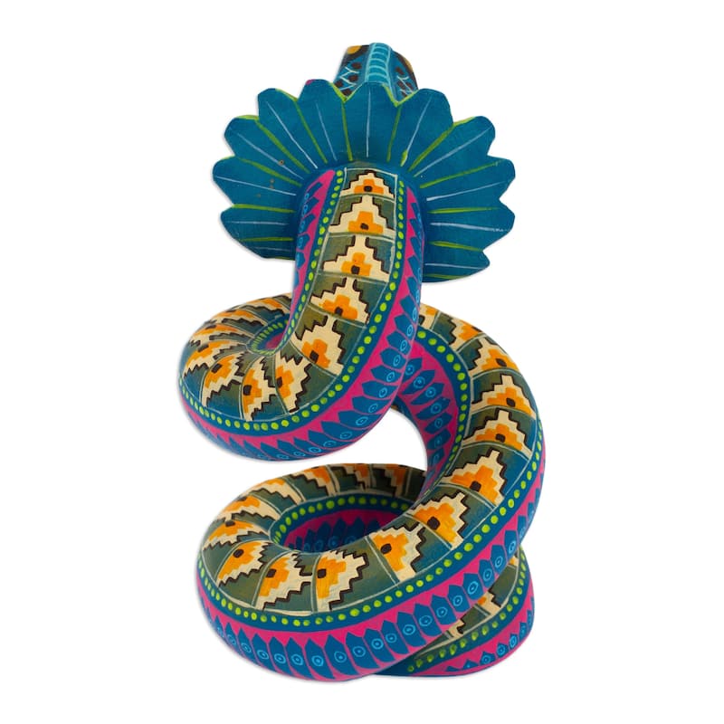 Novica Handmade Majestic Quetzalcoatl Wood Alebrije Figurine