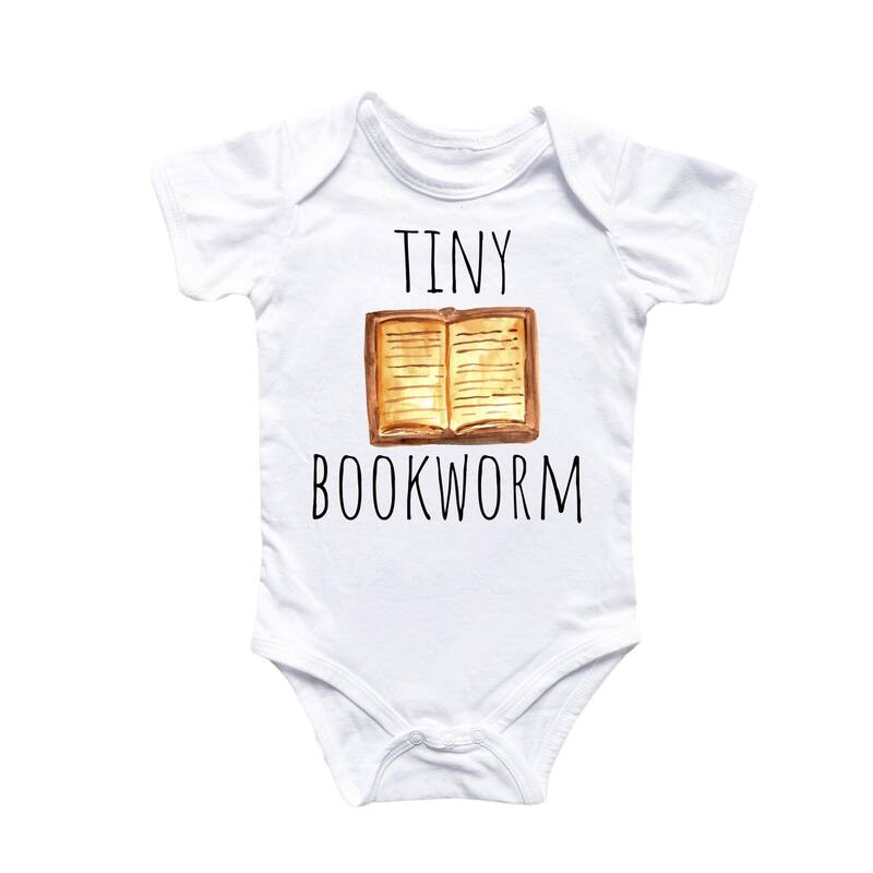 bookworm reader - Baby Boy Girl Clothes Infant Bodysuit Funny Cute Newborn - White - 0-3M
