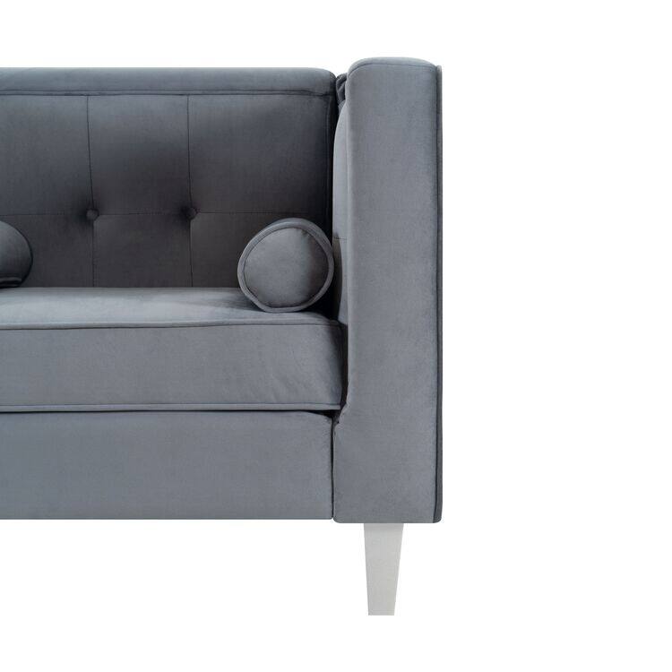 Adelaide Mid Century Modern Loveseat - Tufted Cushion Chair with Solid Wooden Legs for Living Room
