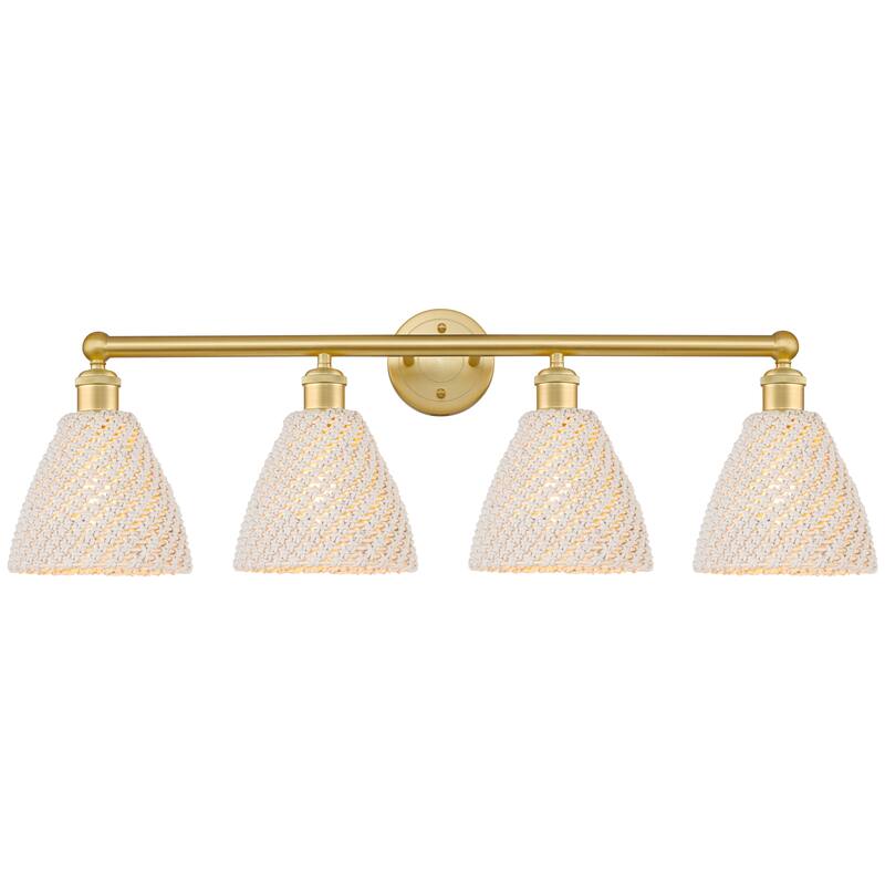 Innovations Lighting Endless Possibilities Edison - Bristol Natural - 4 Light 35" Bath Vanity Light - Satin Gold