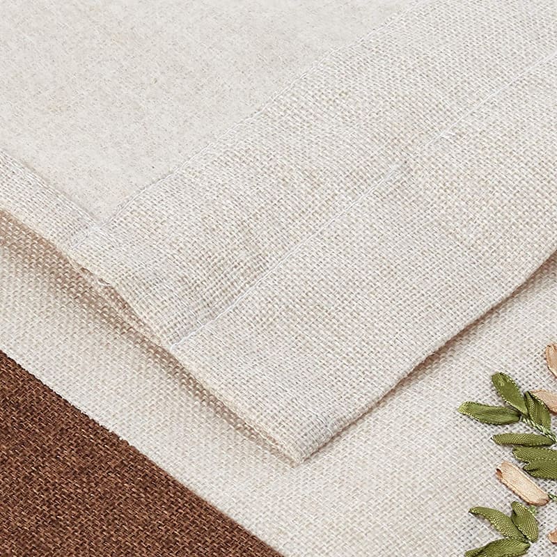 Violet Linen Artistic Decorative Burlap, 60" x 15", Straight, Rod Pocket Curtain Valance