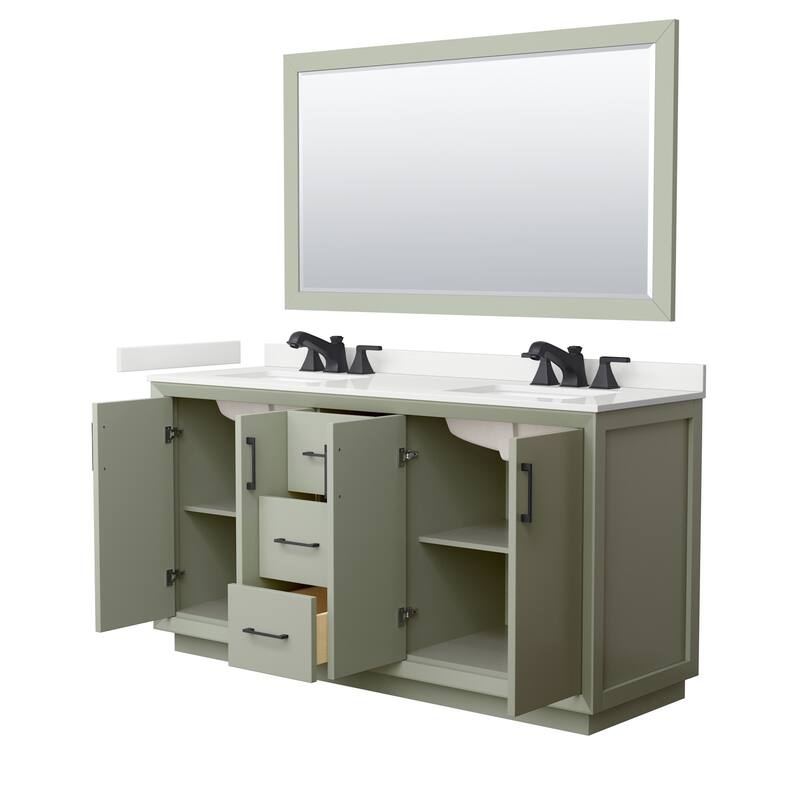 Wyndham Collection WCF414166D-QTZ-US3M58 Strada 66" Free Standing