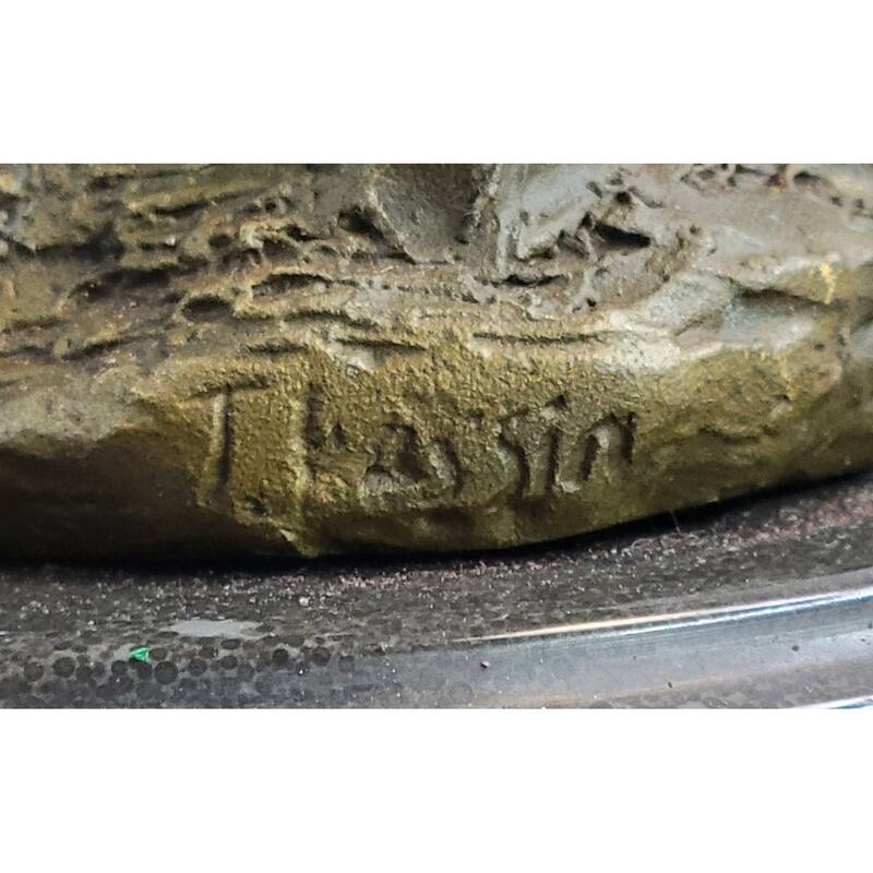 Gaia Earth Mother Nymph Female Figure Bronze Sculpture Statue On Marble Base