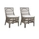 preview thumbnail 3 of 7, Rattan Slat Back Cushioned Dining Chairs, Set of Two by East at Main