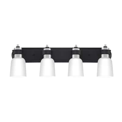 Conrad 4-Light Bathroom Vanity Light in Brushed Nickel