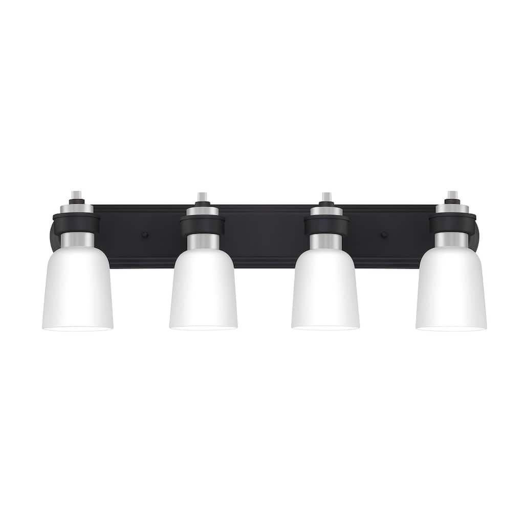 Conrad 4-Light Bathroom Vanity Light in Brushed Nickel