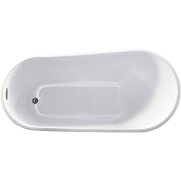 Vanity Art 55" Acrylic Freestanding Soaking Bathtub