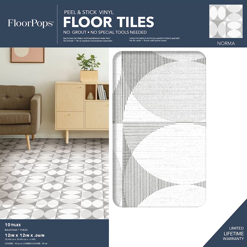 FloorPops Norma Peel & Stick Floor Tiles