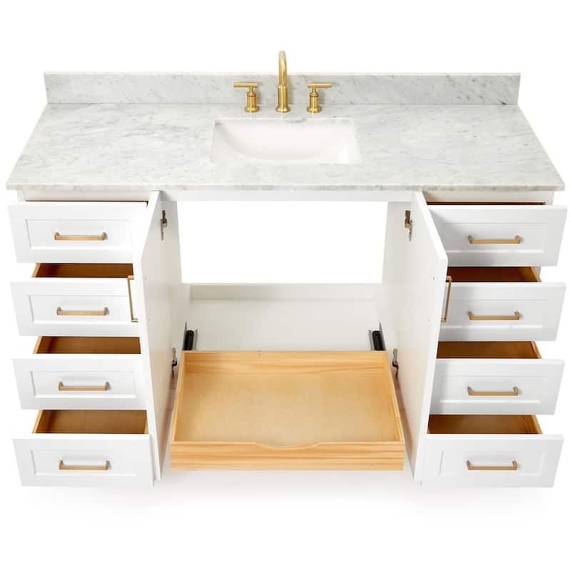 Ariel Q061SCW2RVO Taylor 61" Free Standing Single Rectangular Basin