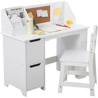 Wooden School Learning Table with Storage