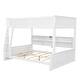 preview thumbnail 9 of 23, Wood Full XL over Queen Bunk Bed with Shelves, Storage Cabinets, USB Ports, Bunk Bed Frame w/Slats Support, No Box Spring Needed