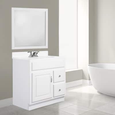 Design House Concord 1-Door 2-Drawer Bathroom Vanity without Top, Unassembled, 30x21, White