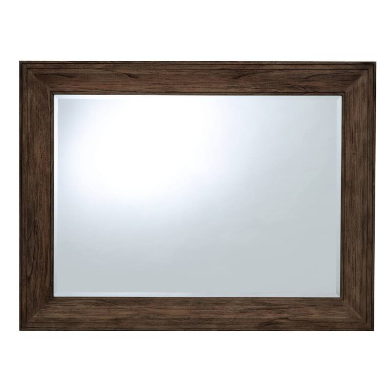 Hekman Dark Brown Natural Wood Rectangular Mirror - Java - Java