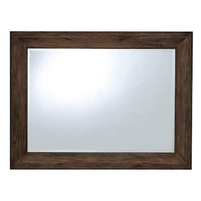 Hekman Dark Brown Natural Wood Rectangular Mirror - Java
