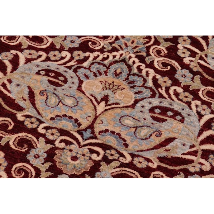 Boho Chic Ziegler Dalton Red Blue Hand-Knotted Wool Rug - 7'11'' x 8'9''