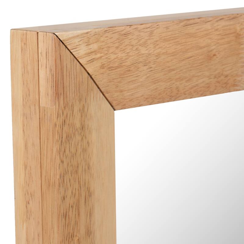 Nova Domus Santa Barbara Modern Natural Rectangular Mirror - White/Oak