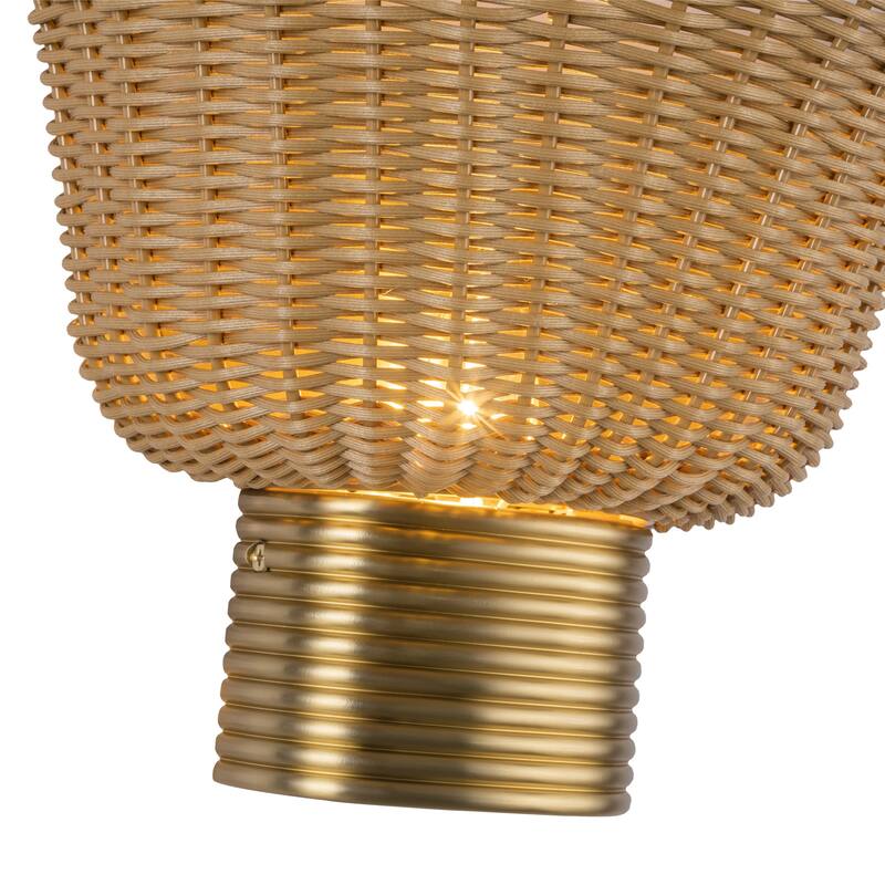 Alora Lighting WV667014 Rancho 10" Tall Bathroom Sconce with Rattan