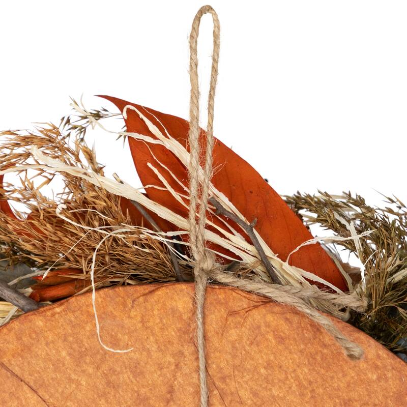 Sunflower and Wheat Artificial Fall Harvest Wreath - 12" - Unlit