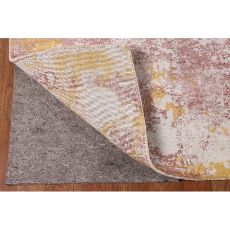 All-Over Contemporary Abstract Area Rug Hand-Knotted Wool Carpet - 9'0" X 12'0"