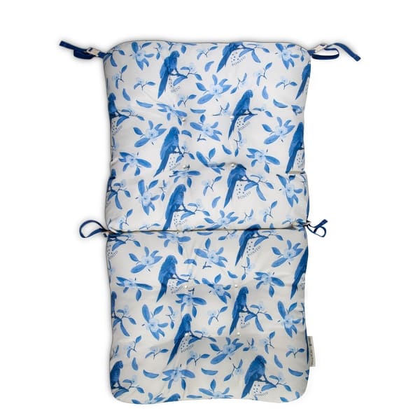 slide 2 of 15, Frida Kahlo + Classic Accessories Patio Cushion Seat/Back, 41.5 Inch Bonito Azul