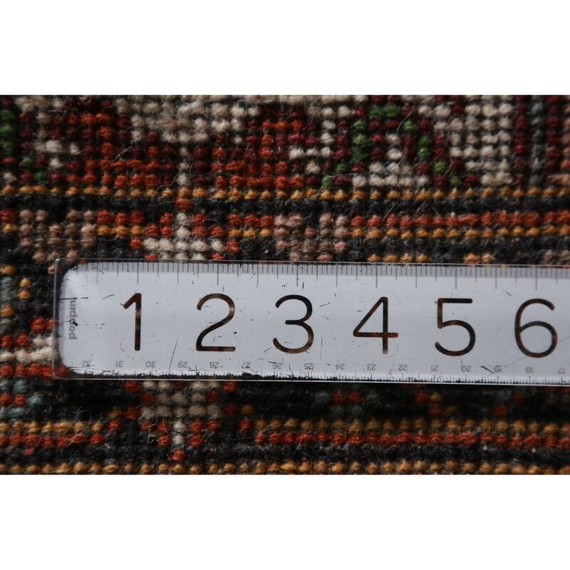 Hand Knotted Oriental 100% Wool Carpet Traditional Medallion Oranges & Rust Heriz (serapi) Area Rug - 3' 0'' X 2' 0''